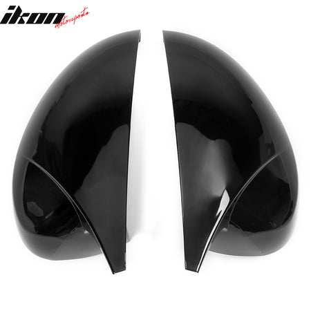 IKON MOTORSPORTS, Mirror Cover Compatible With 2022-2023 Honda Civic Sedan & Hatchback 4-Door, Horns Style ABS Plastic Rear View Side Mirror Cover Cap Trim 2PCS