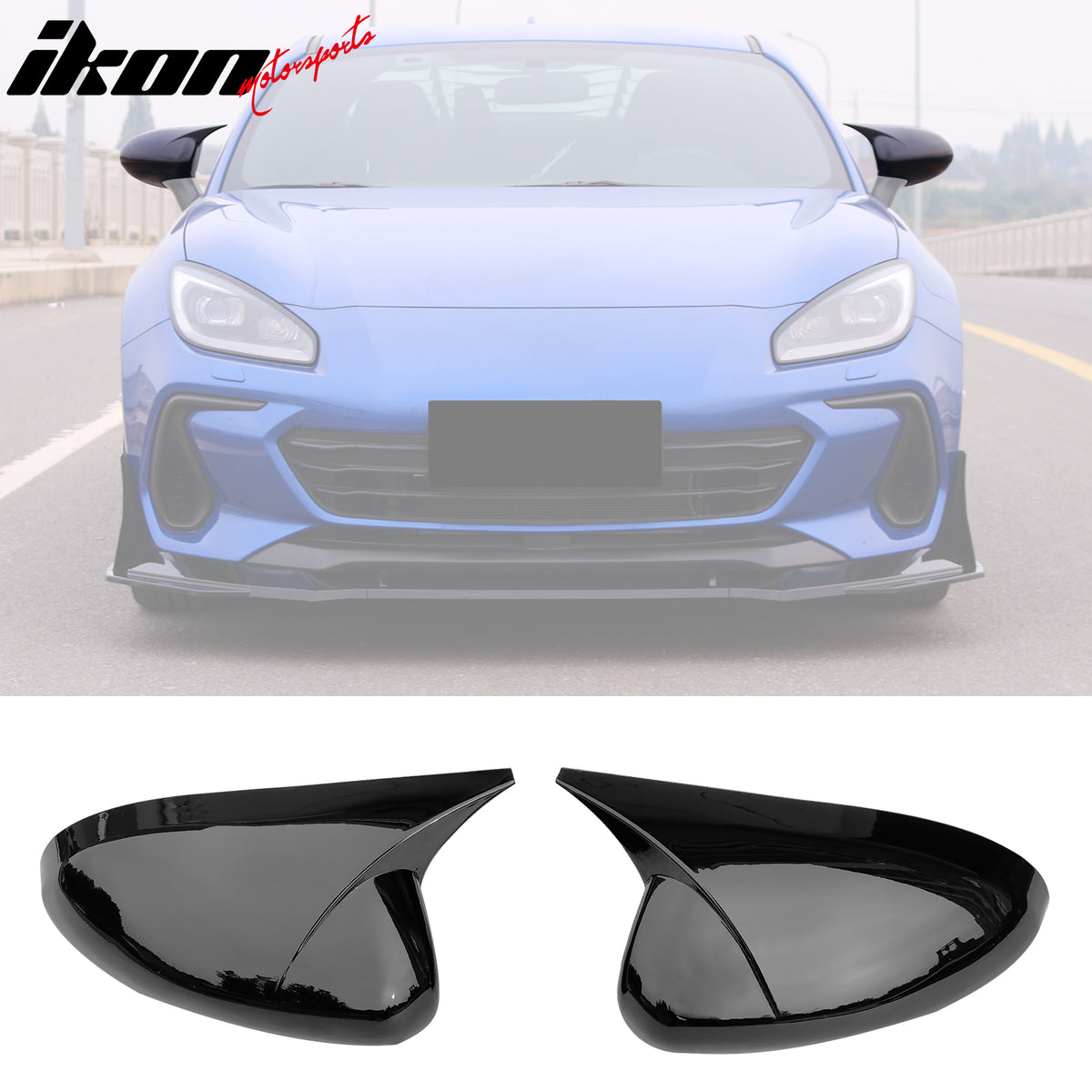 Fit 22-24 Subaru BRZ Toyota GR86 JDM 2PC Mirror Cover Cap ABS