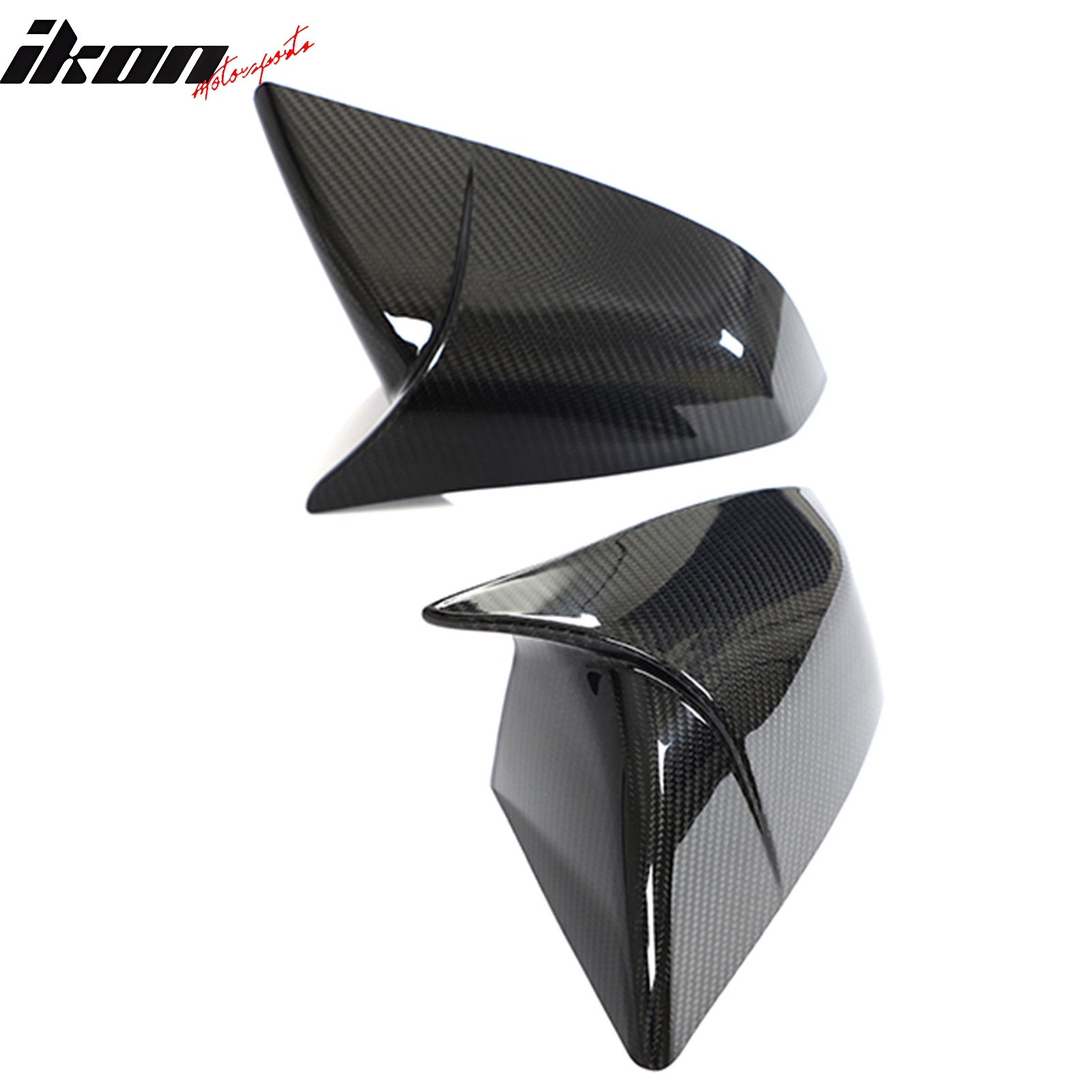 Dry Carbon Fiber For 21-23 Tesla Model S 4DR Gloss Black Rear View Mirror Covers