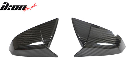 Dry Carbon Fiber For 21-23 Tesla Model S 4DR Gloss Black Rear View Mirror Covers