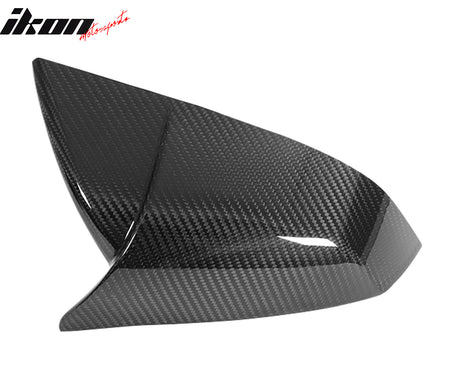 Dry Carbon Fiber For 21-23 Tesla Model S 4DR Gloss Black Rear View Mirror Covers