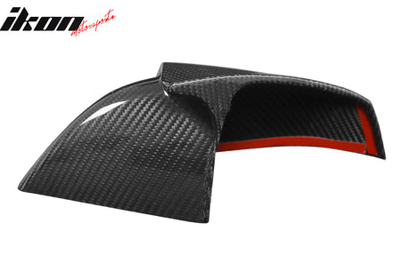 Dry Carbon Fiber For 21-23 Tesla Model S 4DR Gloss Black Rear View Mirror Covers