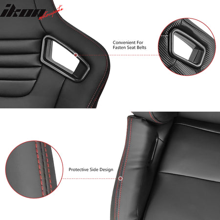 Universal Pair Reclinable Racing Seats + Dual Sliders