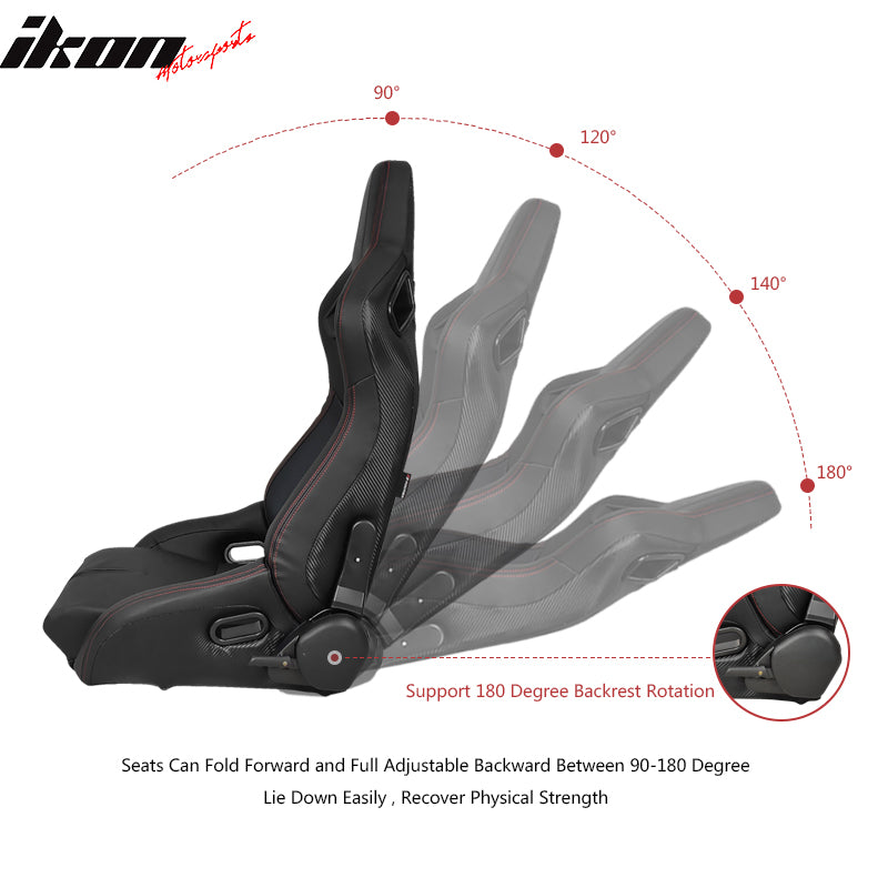 Universal Pair Reclinable Racing Seats + Dual Sliders