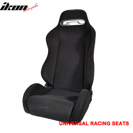 Universal Rco Style Cloth All Black Racing Seats(Pair)