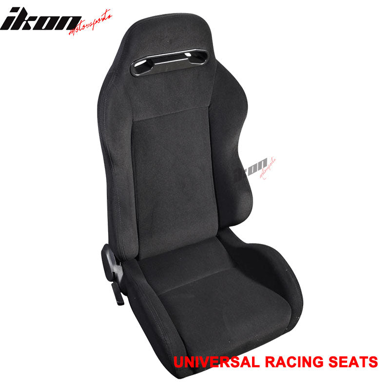 Universal Rco Style Cloth All Black Racing Seats(Pair)