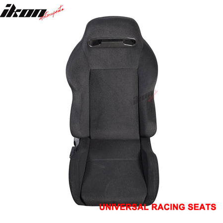 Universal Rco Style Cloth All Black Racing Seats(Pair)