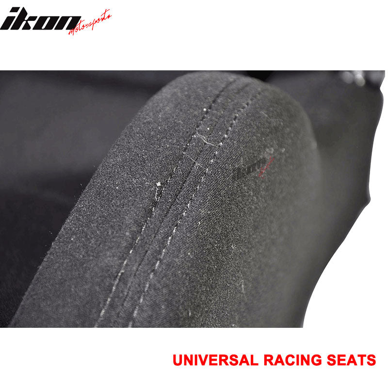 Universal Rco Style Cloth All Black Racing Seats(Pair)