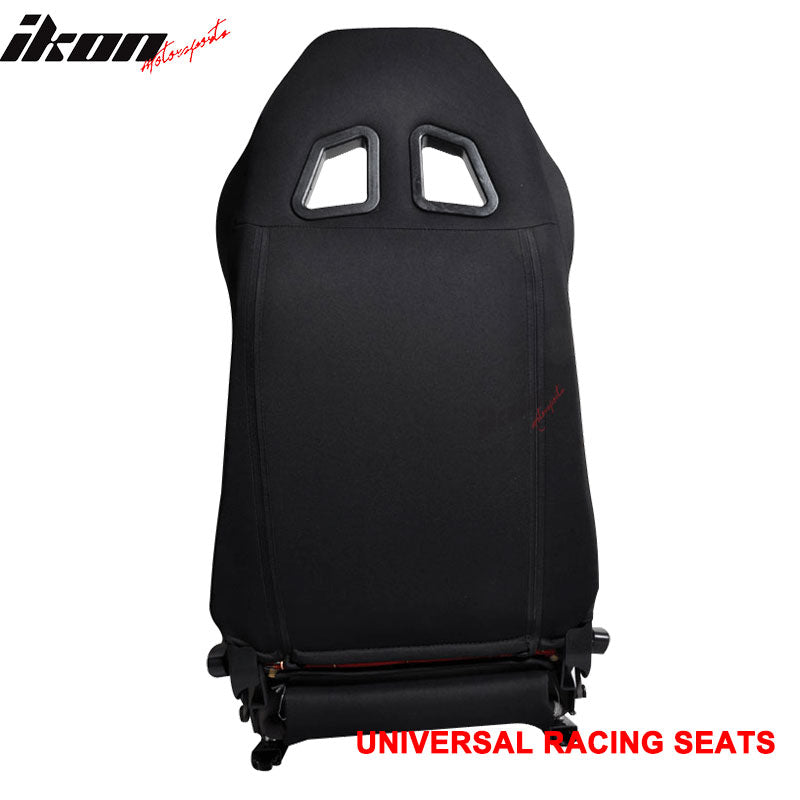 Pair Fits Honda Acura JDM Style Cloth Black & Gunmetal Brown Cloth Racing Seats