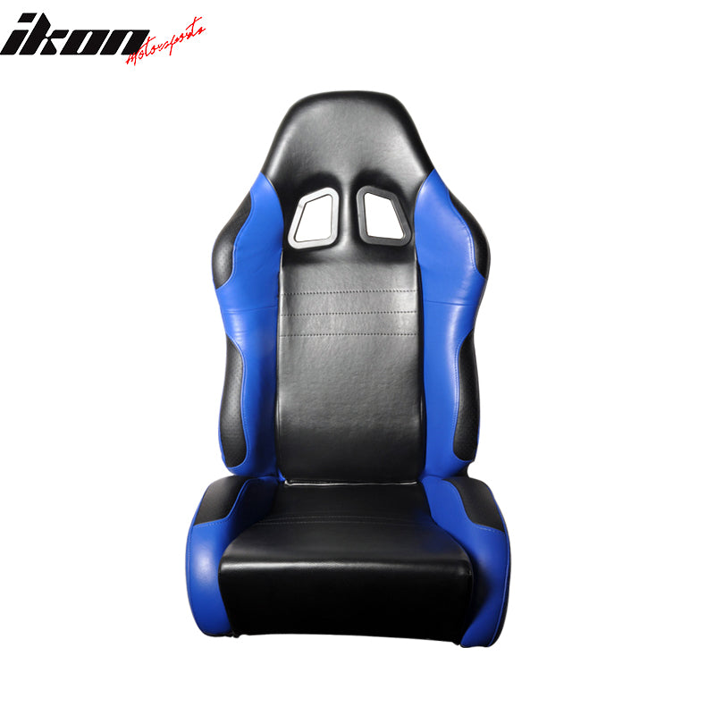 Clearance Sale Universal Reclinable Racing Seats Slider Passenger Black Blue PVC