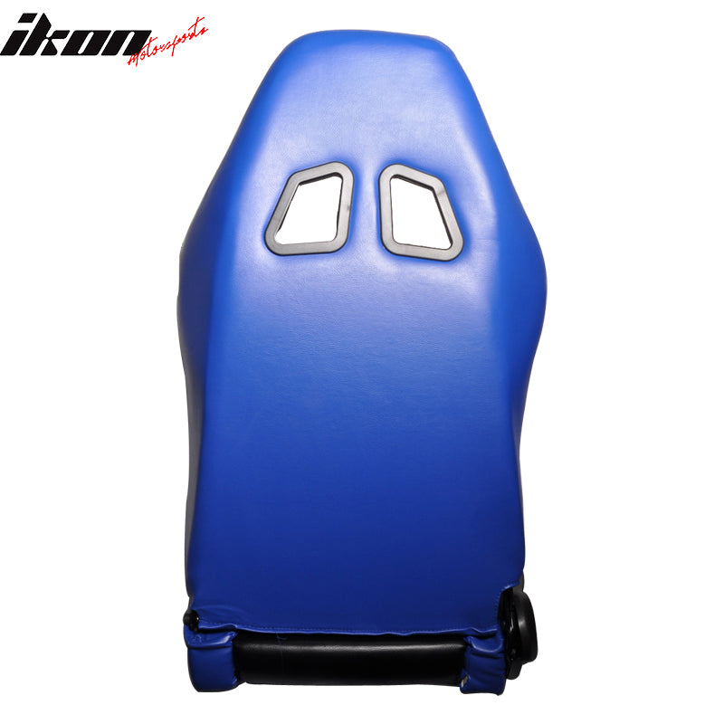 Clearance Sale Universal Reclinable Racing Seats Slider Passenger Black Blue PVC