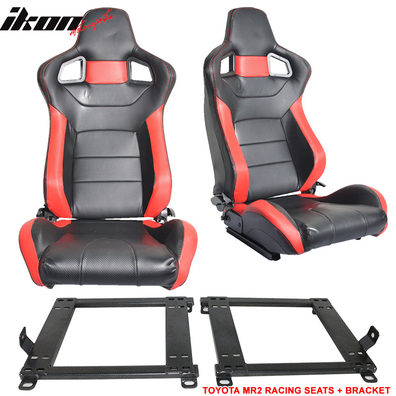 1990-1999 Toyota MR2 W20 SW20 Chassis Racing Seats + Bracket