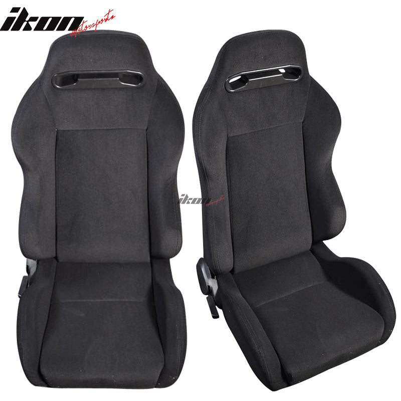 Black Racing Simulator Cockpit Driving Seat Reclinable & Gear Shifter Mount