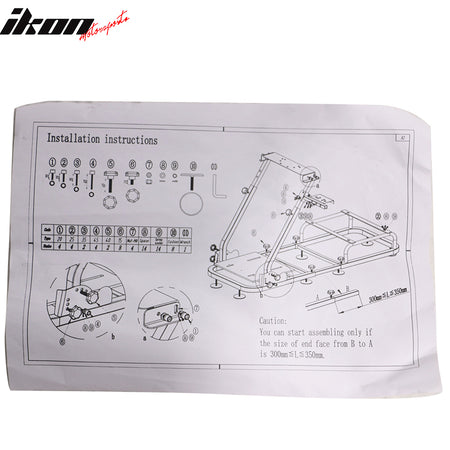 Universal Fitment Gaming Chair Cockpit Assembly Racing Seat Brackets Black Steel