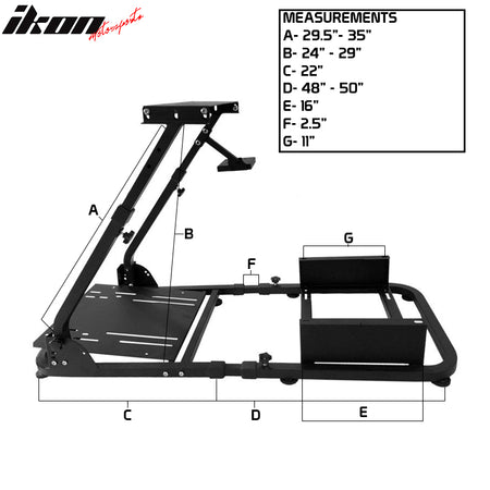 Black Racing Seat Steering Wheel Stand Compatible with Logitech G29 Thrustmaster