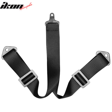 IKON MOTORSPORTS Universal 6th Point Seat Belt, 2" Width Nylon Strip, Camlock harness, Racing Safety Belt with G-Rocker Logo for Sport Car, UTV, ATV, Go-kart Car, Black (Pack of 1)