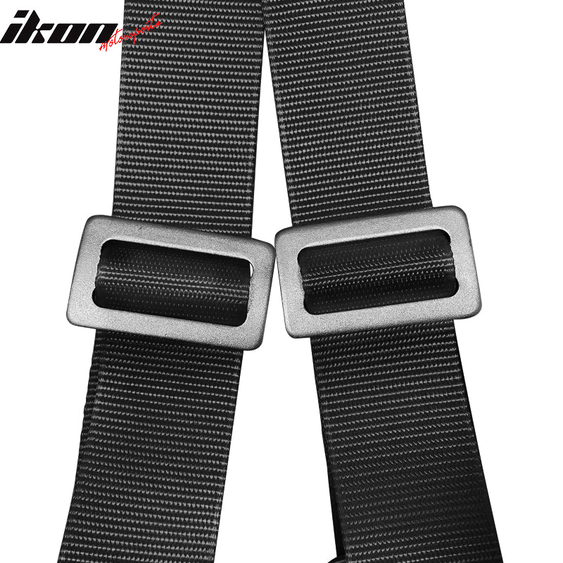 6th Cam-lock Racing Harness Seat Belt 2" Wide Nylon Black Go-kart UTV ATV