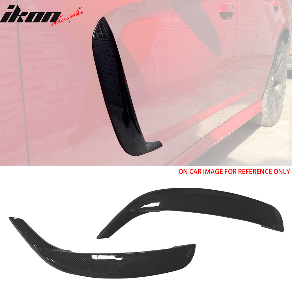 2011-2023 Dodge Charger IKON1 Side Fin Vents Carbon Fiber Print ABS