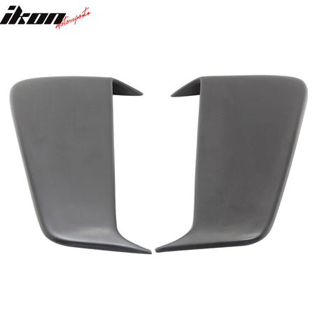 IKON MOTORSPORTS, Fender Scoop Compatible With 2005-2009 Ford Mustang Coupe 2Door, Black Fender Scoop Vent