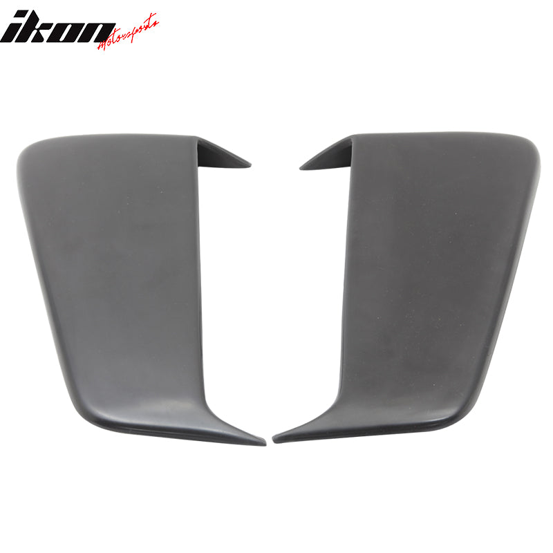 IKON MOTORSPORTS, Fender Scoop Compatible With 2005-2009 Ford Mustang Coupe 2Door, Black Fender Scoop Vent