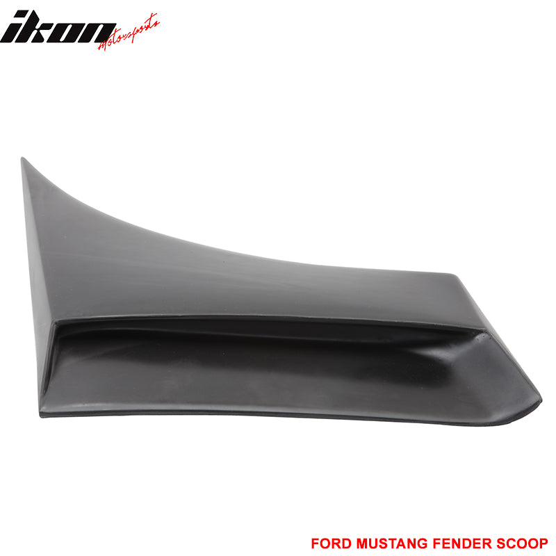 Fits 05-09 Ford Mustang Fender Scoop Unpainted Black- PU