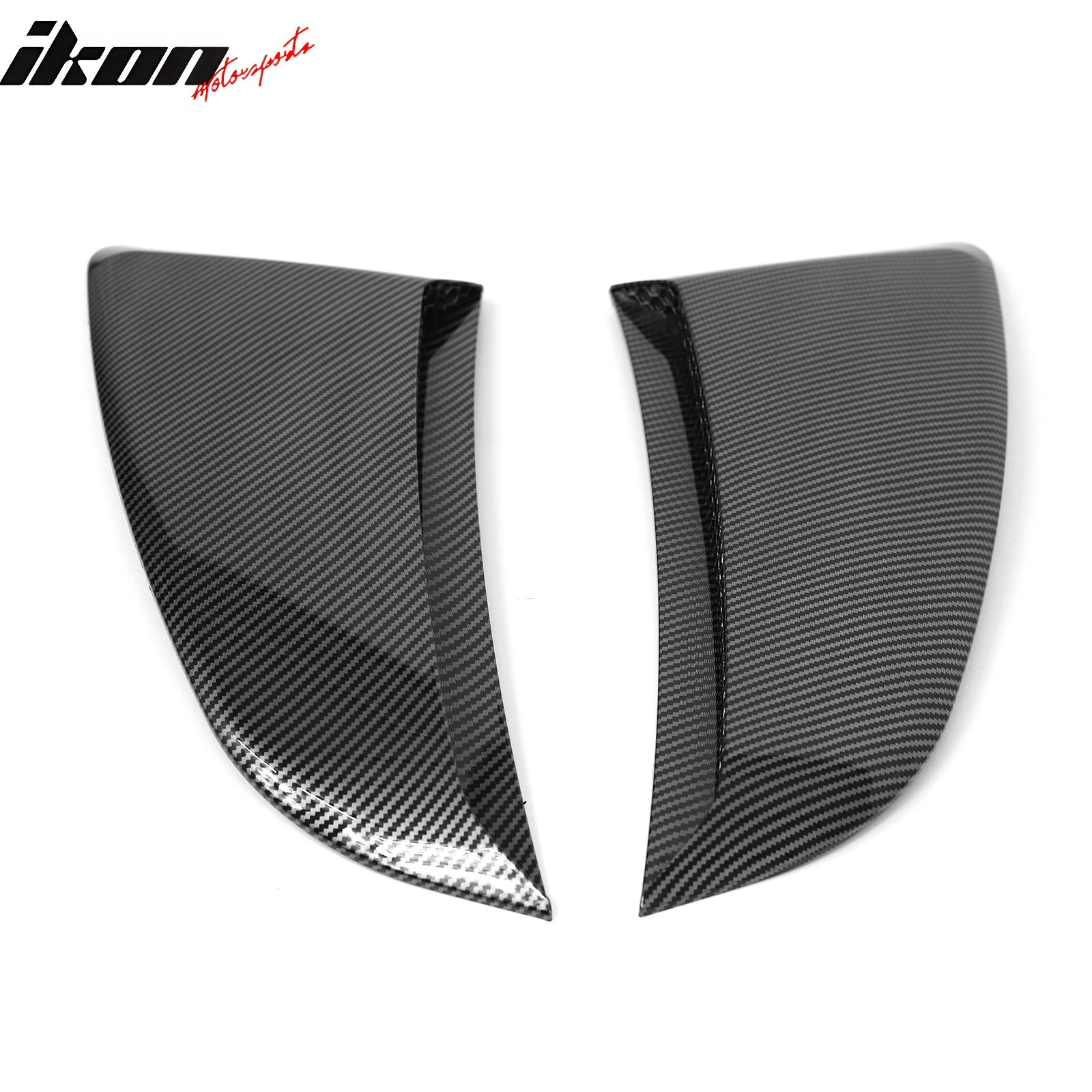 Fits 24-25 Ford Mustang IKON Fender Vent Door Garnish Cover Carbon Fiber Paint