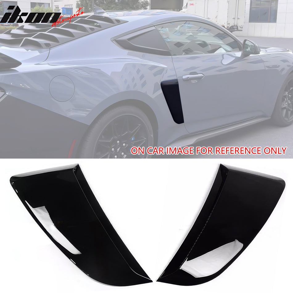 2024-2025 Ford Mustang IKON Style Gloss Black Fender Door Vent ABS