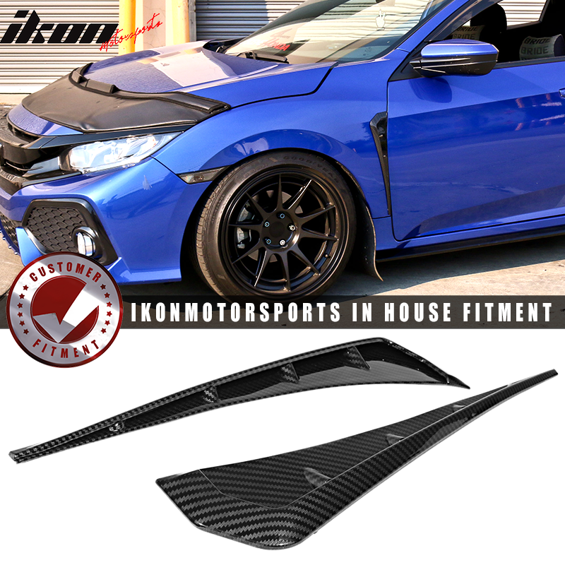 2016-2021 Honda Civic Type-R Style CF Hydro Dip Side Vent Fender ABS