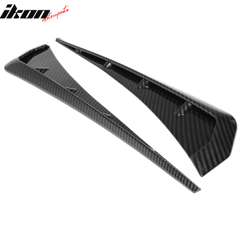 Fits 16-21 Honda Civic 10th Gen Fender Vents Front Pair Carbon Fiber Print