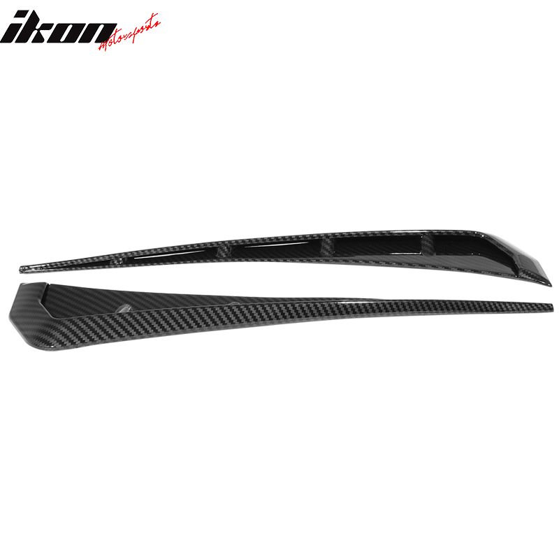 Fits 16-21 Honda Civic 10th Gen Fender Vents Front Pair Carbon Fiber Print