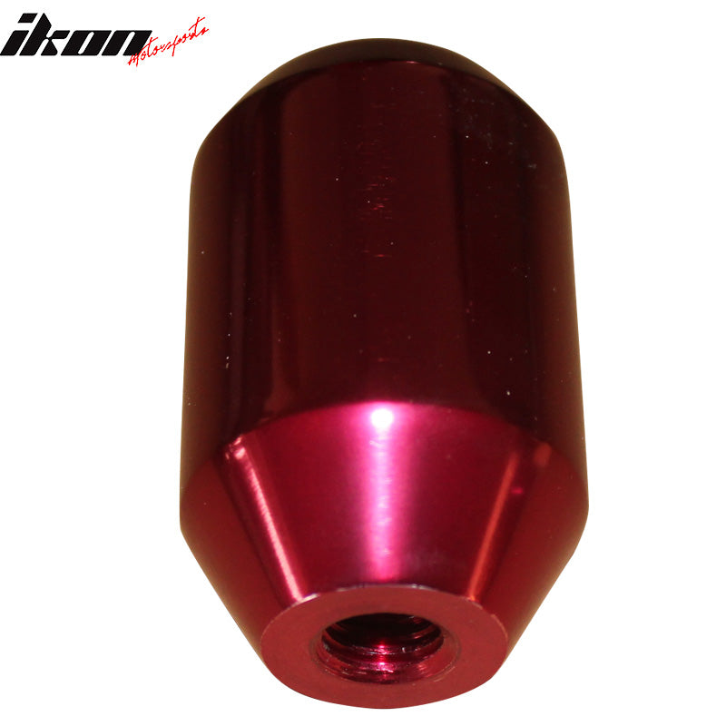 Red Aluminum M8X1.25MM MT MUG Gear Shift Shifter Knob Screw On BD Emblem Logo