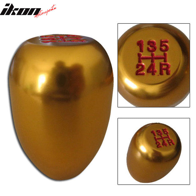 Gold M12X1.75MM Thread MT Manual T-R Gear Shift Knob Five SPD