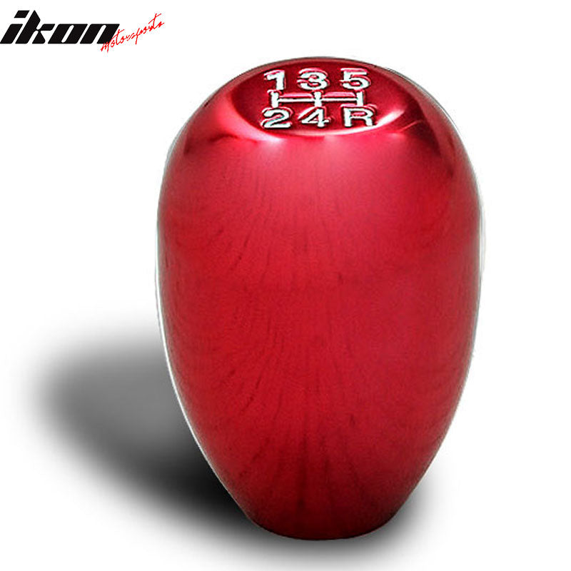 Red Aluminum MT M8X1.25 T-R Gear Shift Shifter Knob 5 Speed JDM Emblem