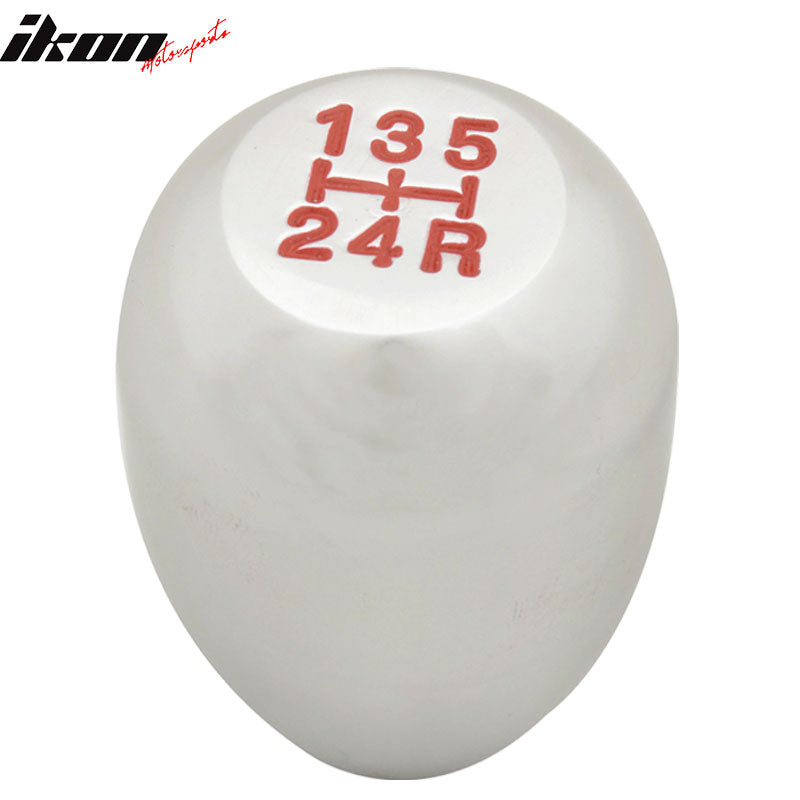 Silver M8X1.25MM MT T-R Gear Shift Knob Screw On Five 5 Speed SPD