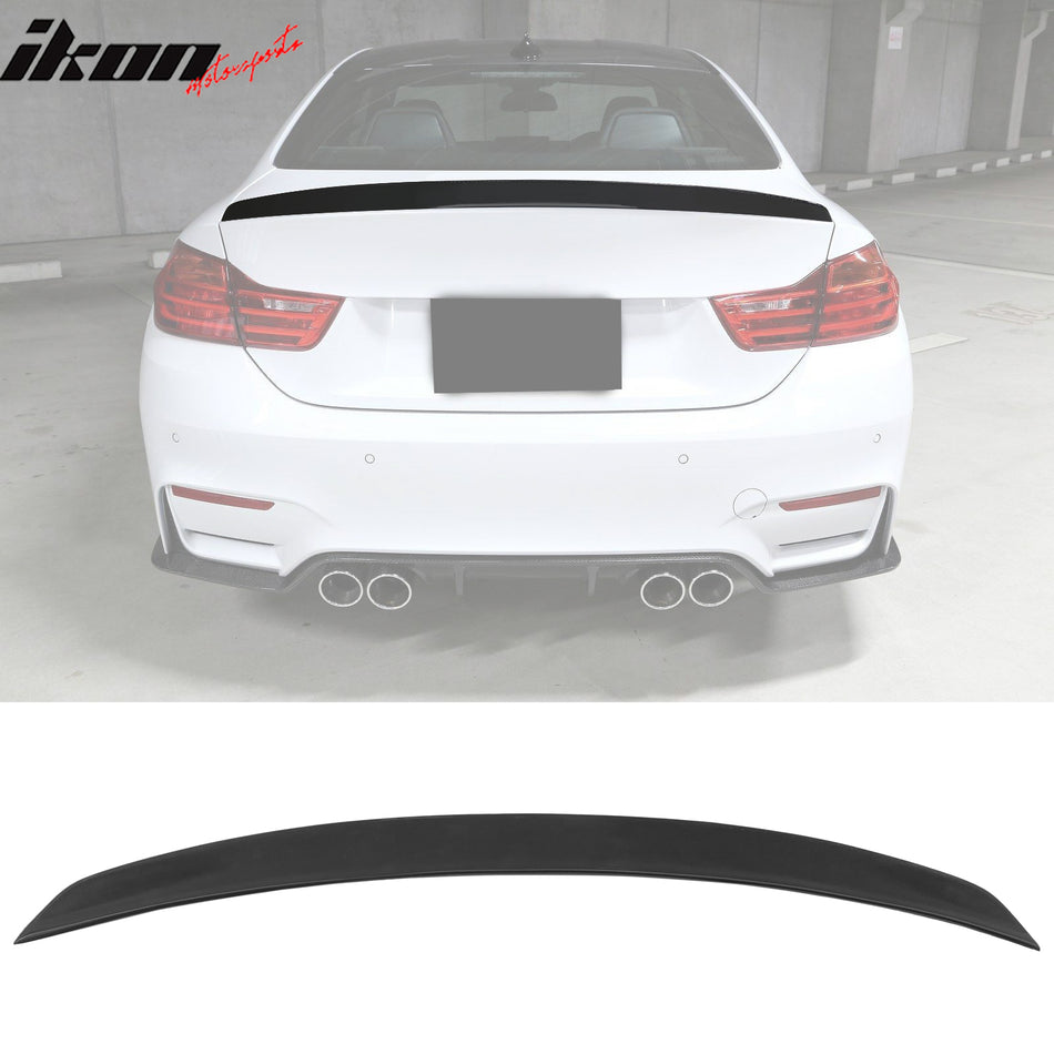 2015-2020 BMW F82 M4 3D Style Rear Trunk Spoiler Wing Lip Black PU