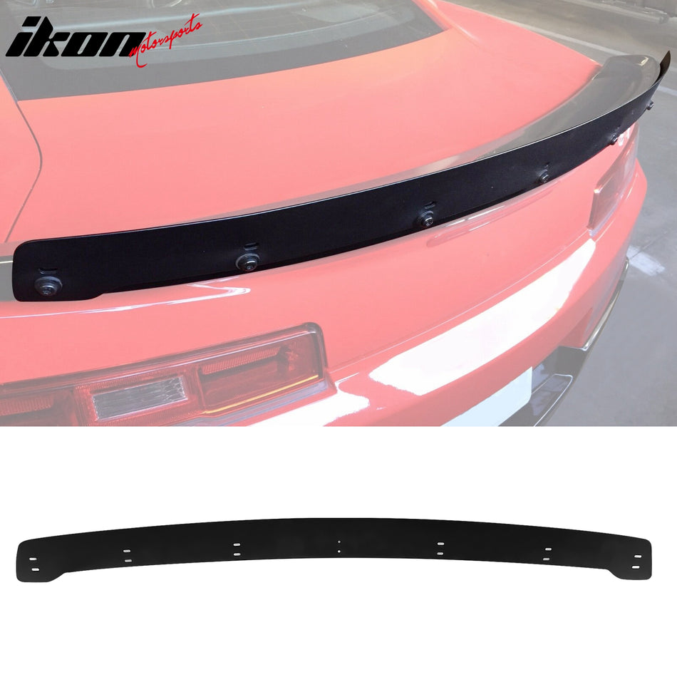 Universal 52" Black Trunk Spoiler Gurney Flap Wicker Bill W/ Hardware