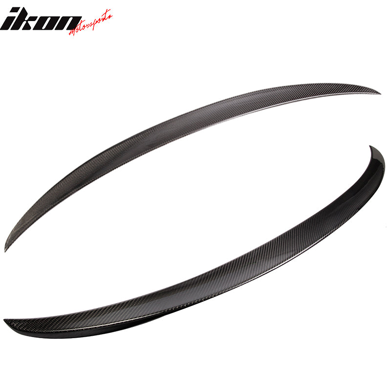 IKON MOTORSPORTS, Trunk Spoiler Compatible With 2012-2018 BMW 3-Series F30 Sedan , Matte Carbon Fiber Factory Style Rear Spoiler Wing, 2013 2014 2015 2016 2017