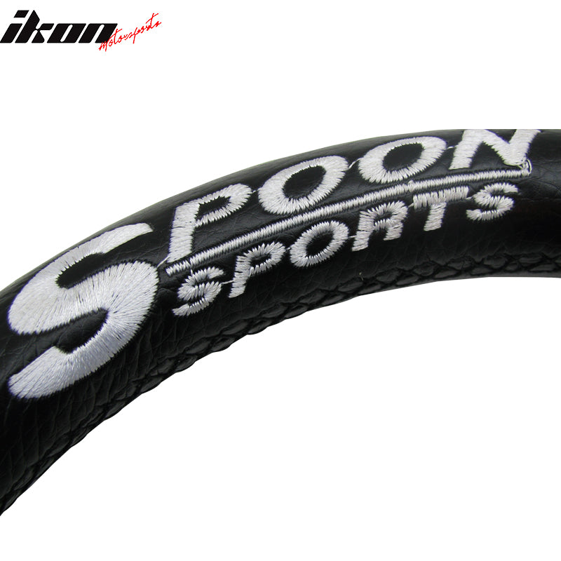 Universal Fitment Steering Wheel Battle Type 300Mm Whole Black W/ Spoon Logo