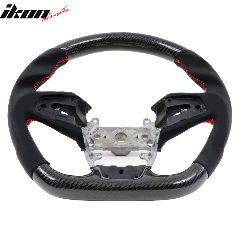 Fits 16-21 Honda Civic Carbon Fiber Steering Wheel