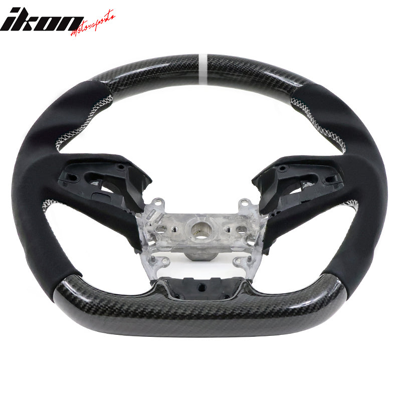 Fits 16-21 Honda Civic Carbon Fiber Steering Wheel