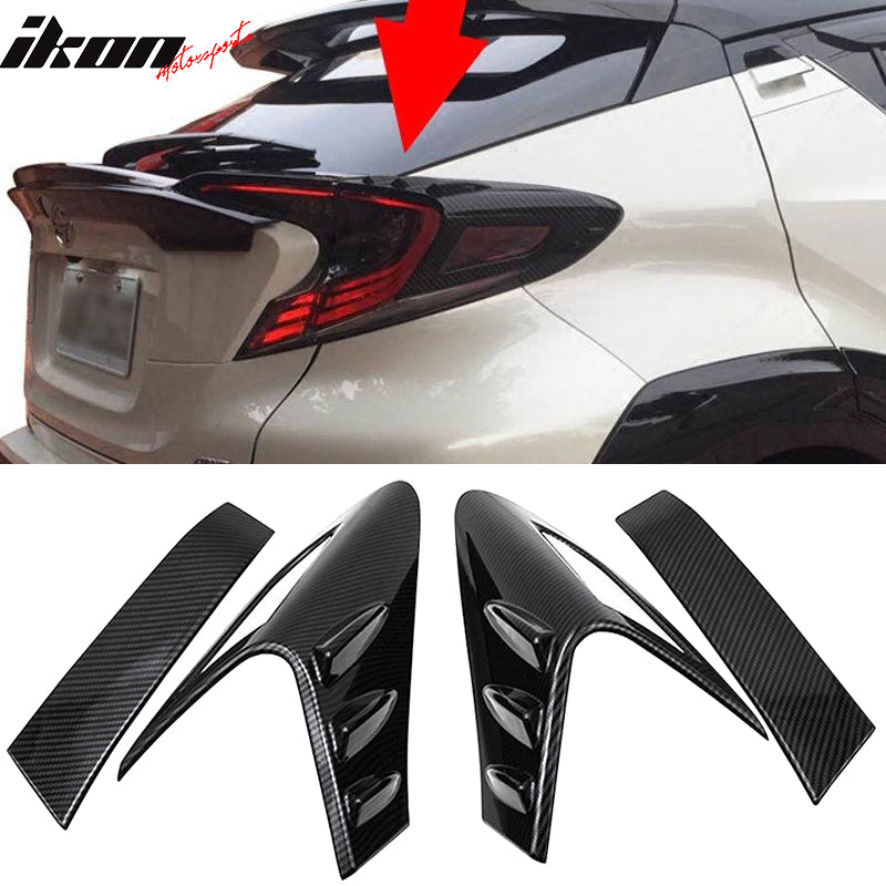 Fits 17-18 Toyota C-HR MD 4 Piece Rear Taillight Covers CF Print