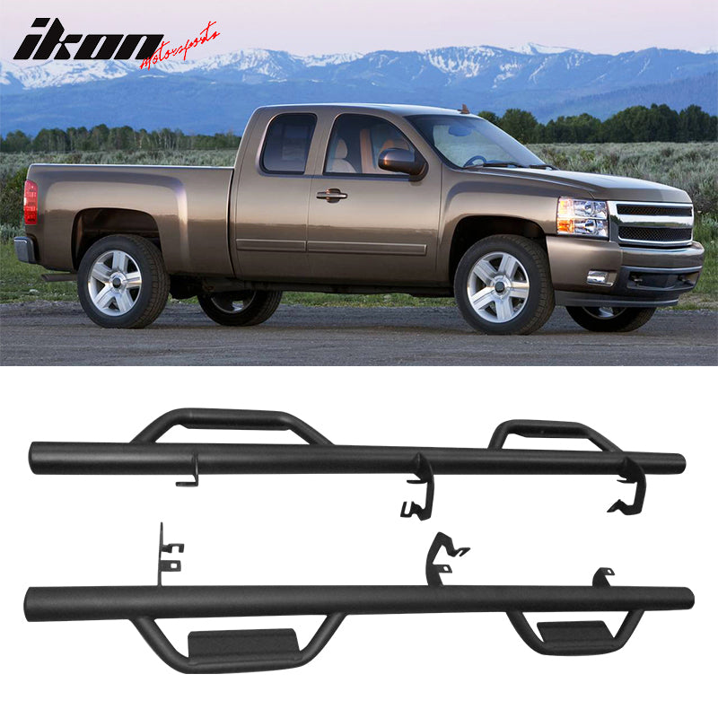 2007-2019 Chevy Silverado Sierra 1500 Extended Cab Black Running Board