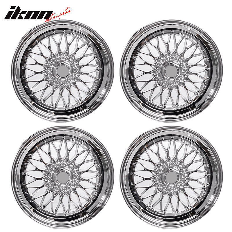 (4) 19X9.5 +40 5X114.3 / 5X120 Step Lip Deep Dish Mesh Wheels Rims