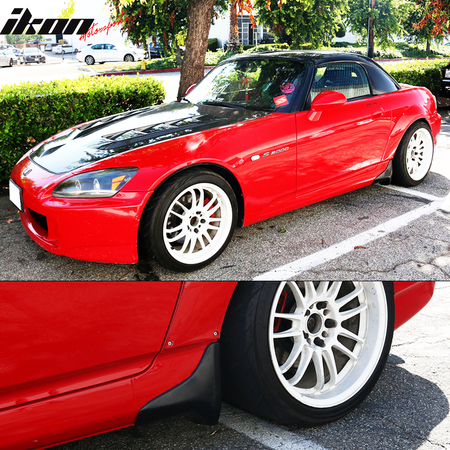 Side Skirt Compatible With 2000-2009 Honda S2000, Factory Style Side Skirt Strakesby IKON MOTORSPORTS, ?2001 2002 2003 2004 2005 2006 2007 2008