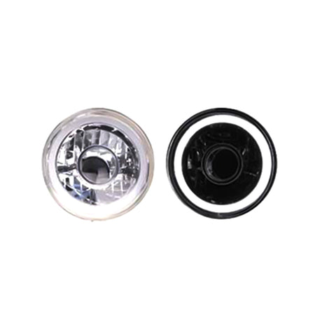 Universal 7" Round Chrome With White CCFL Halo LED Headlight Conversion 2PCS