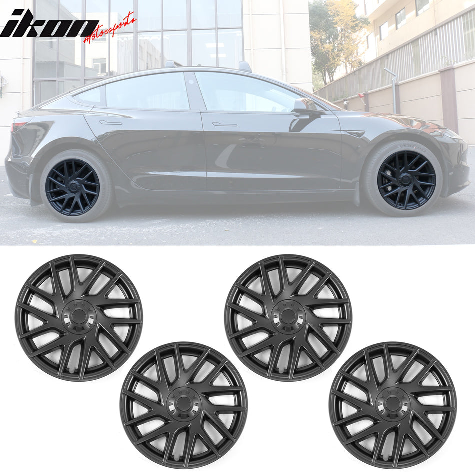 2024-2025 Tesla Model 3 18'' OE Style Wheel Covers Hubcap Matte Black