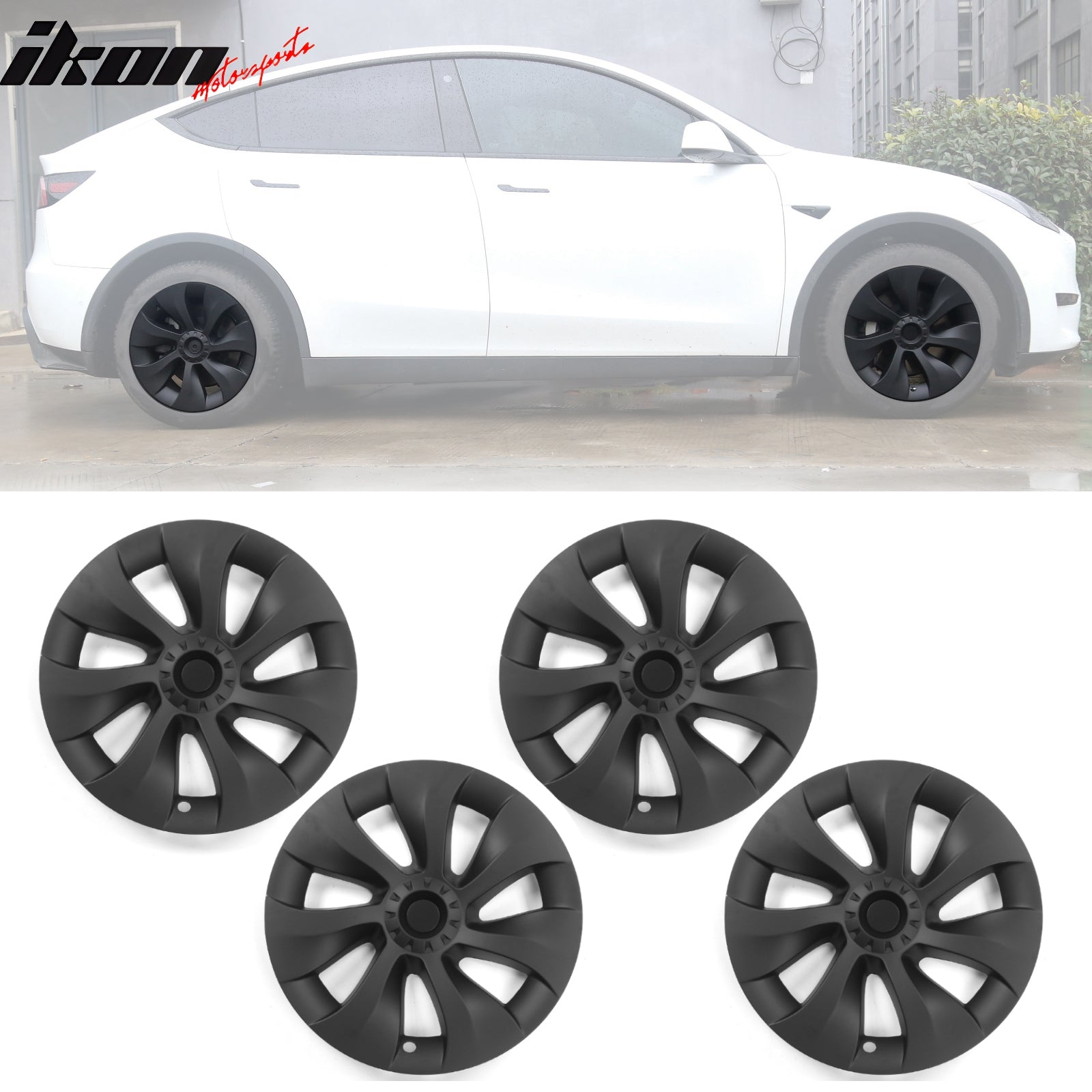 Fits 20-23 Tesla Y 19'' Wheel Hubcaps Rim Covers 4PCS