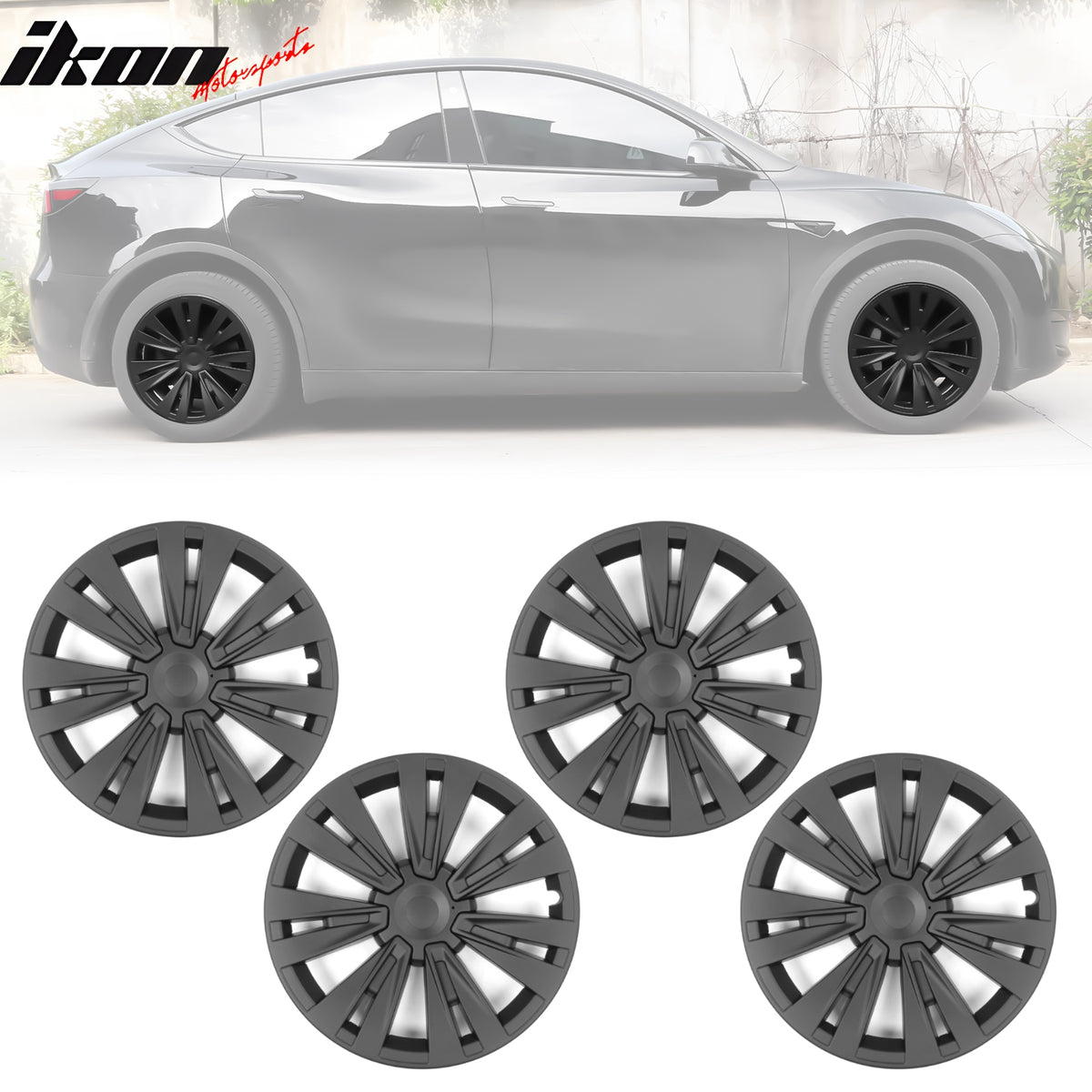 Fits 20-23 Tesla Y 19'' Wheel Hubcaps Rim Covers 4PCS