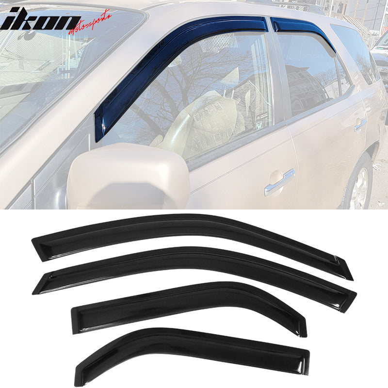 2001-2006 Acura MDX Slim Style Smoke Visor Windows Rain Guard Acrylic