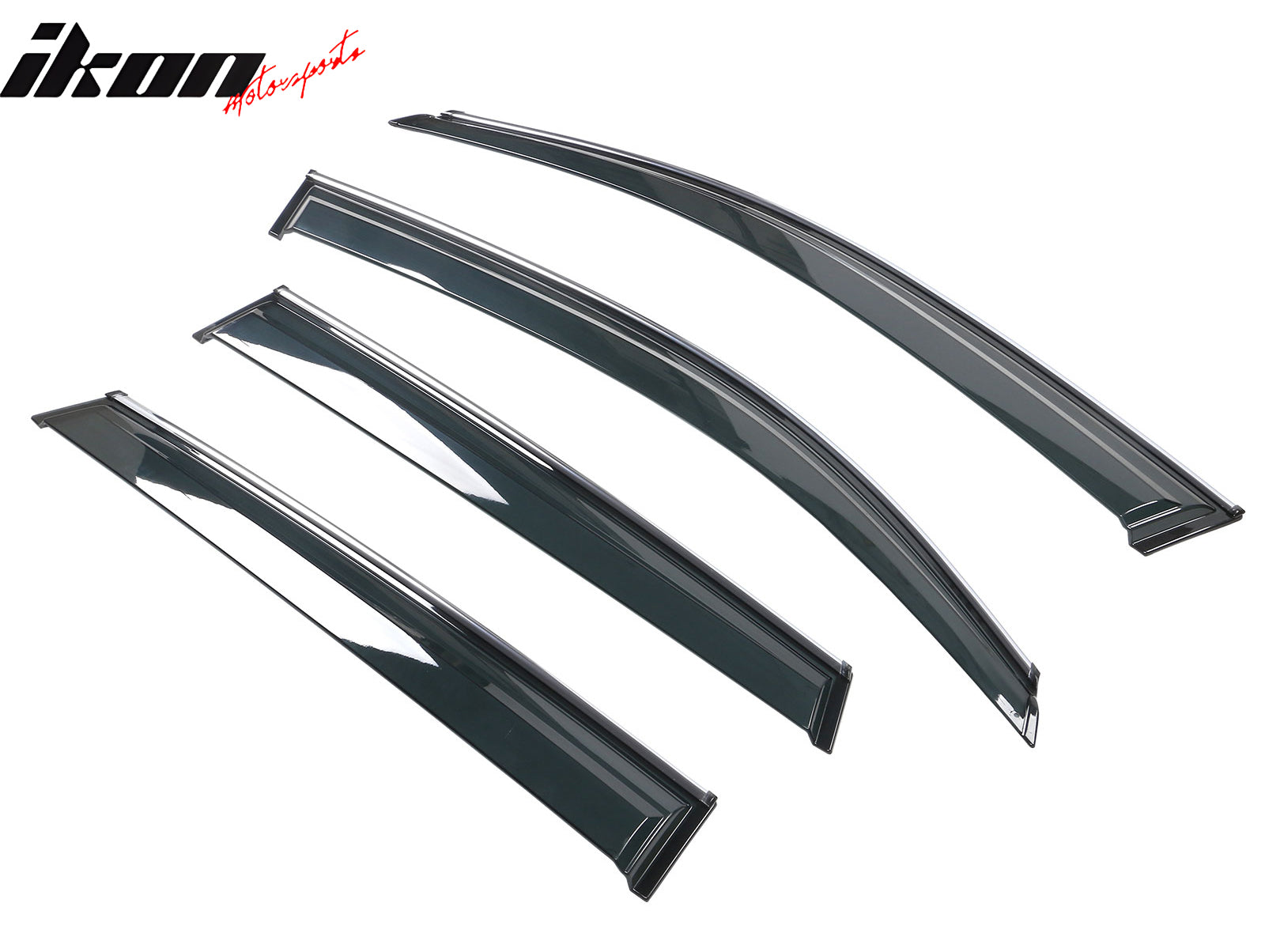 Fits 09-17 Audi Q5 8R Side Window Visors Shade With Chrome Trims 4Pcs Set - PC